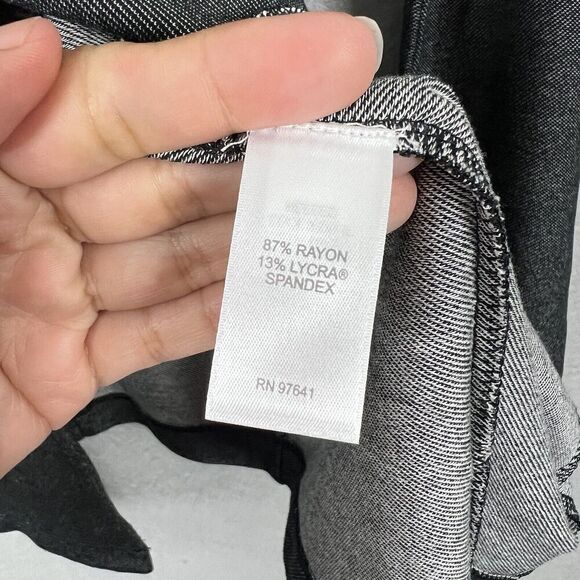 J. Jill Wearever Collection blazer jacket Size Medium Heather Black one button - Picture 9 of 10